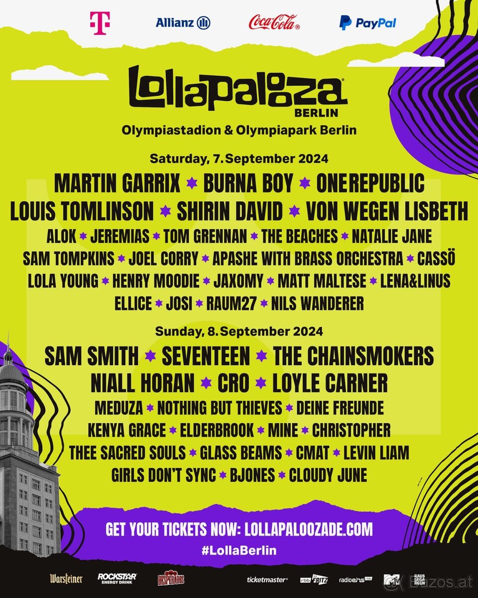 Lollapalooza Berlin 140€ both