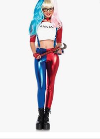 Janisramone Neue Damen Rot und Blau Misfit Cosplay Halloween - 2