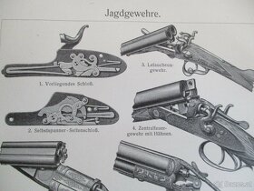 JAGDGEWEHRE historischer DRUCK um 1900 - 2