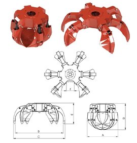 Polypengreifer für Altmetall - 3