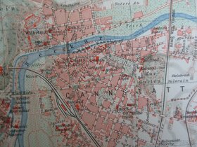 Stadtplan Stuttgart mit Vororten Jg.1910 & Register - 6